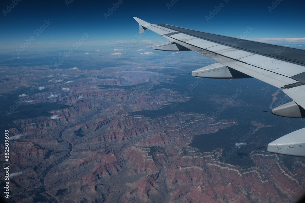 Window seat view from domestic flight. Window seat view from domestic flight.