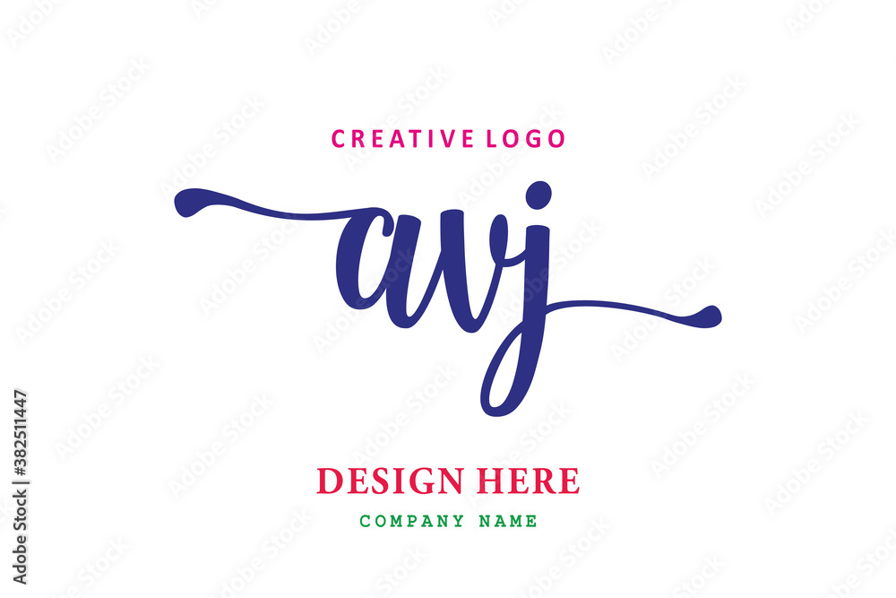 The simple AVJ layout logo is easy to understand and authoritative The simple AVJ layout logo is easy to understand and authoritative