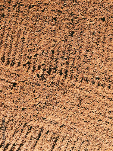 Close up of graded soil on baseball field