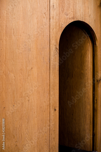 Wallpaper Mural Wooden half-open door Torontodigital.ca