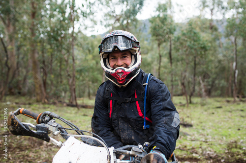 Portrait of a dirt biker photo