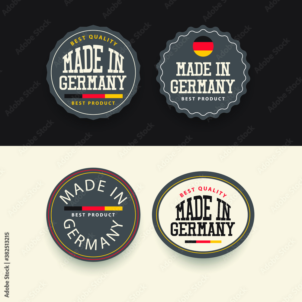 Made in badge label vector template. Made in badge label vector template.