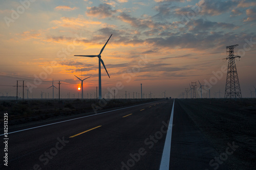 wind turbines in wild photo