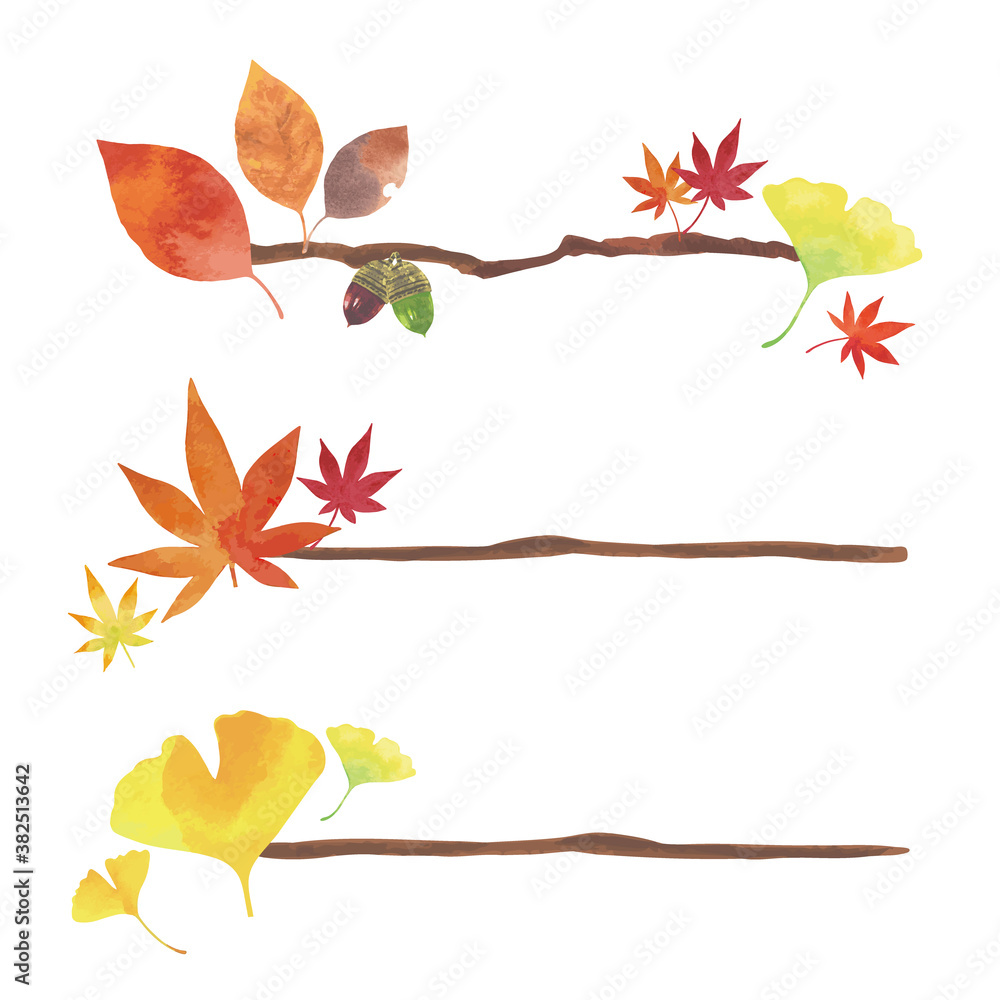 秋の小枝3種類セット 桜の葉 もみじ イチョウの紅葉 Vector De Stock Adobe Stock 秋の小枝3種類セット 桜の葉 もみじ イチョウの紅葉 Vector De Stock Adobe Stock