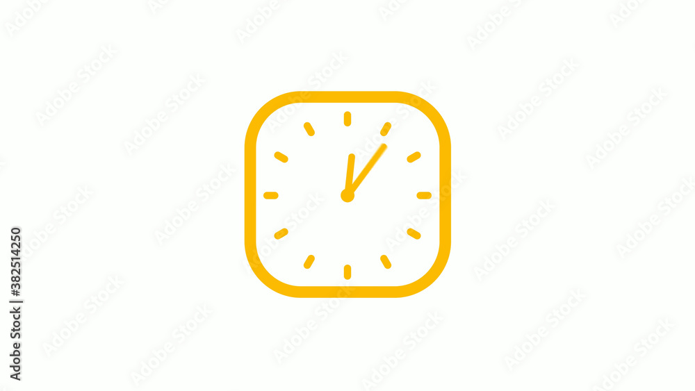 12 hours counting down square clock icon on white background,clock icon 12 hours counting down square clock icon on white background,clock icon