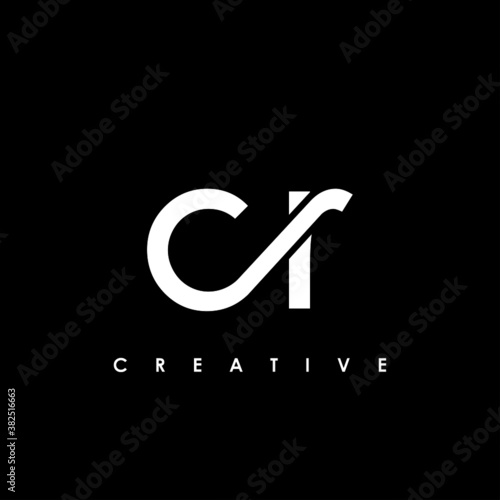 CR Letter Initial Logo Design Template Vector Illustration