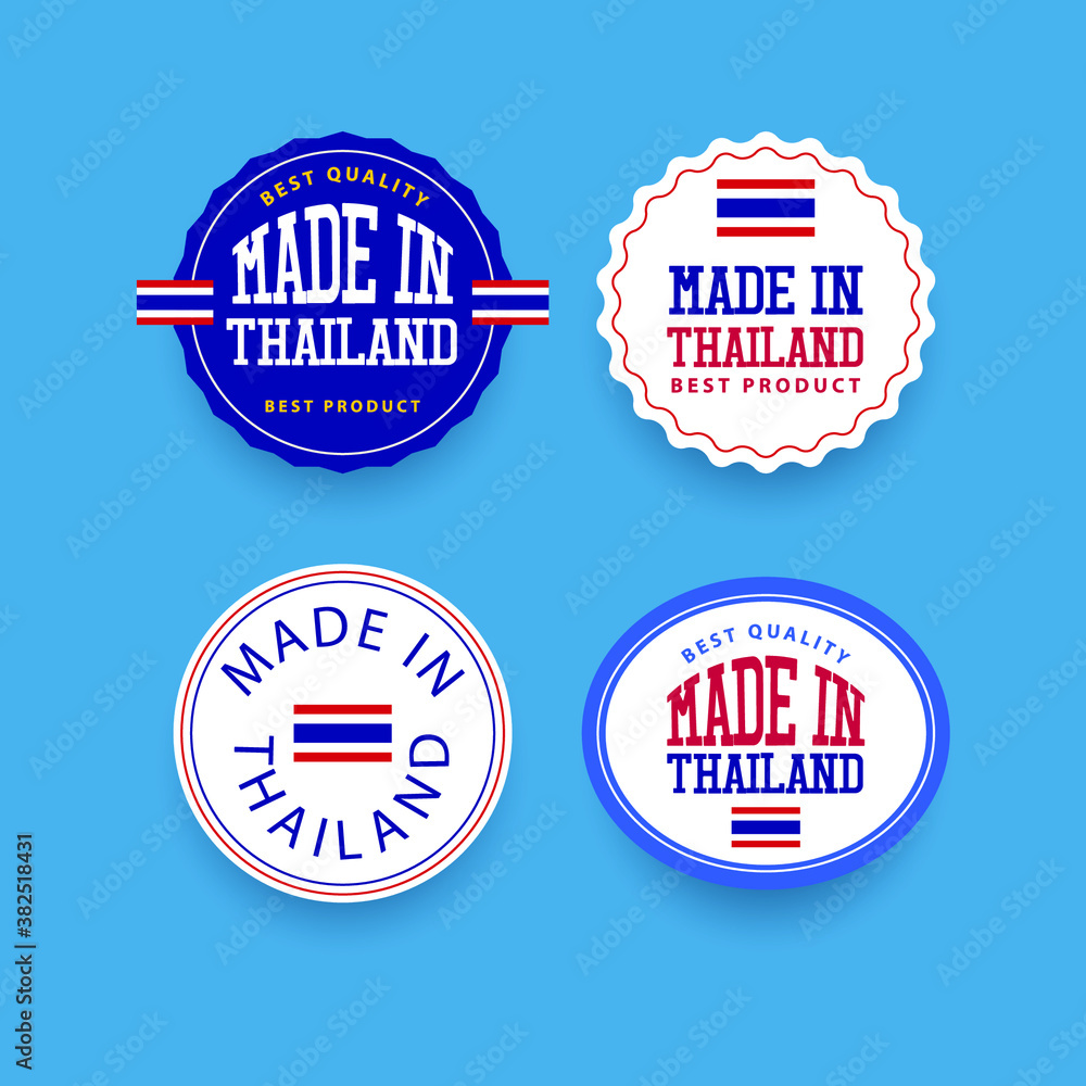 Obraz premium Made in badge label vector template.