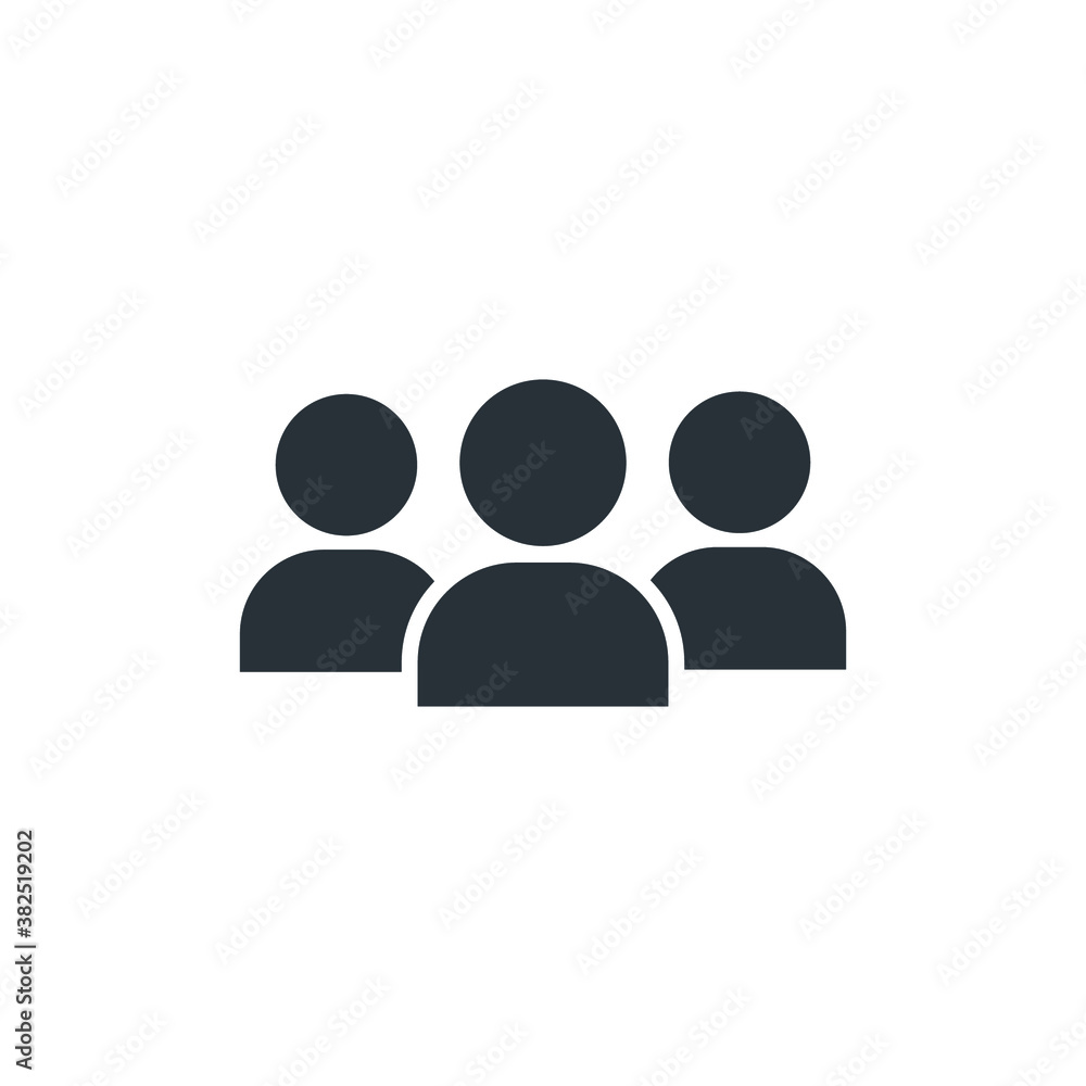 Group of people or group of users, Three persons - social network users Vector Icon Group of people or group of users, Three persons - social network users Vector Icon