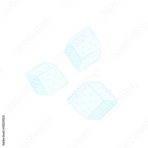 White sugar vector. White sugar. Sugar vector on white background.