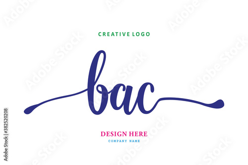 The simple BAC arrangement logo is easy to understand and authoritative