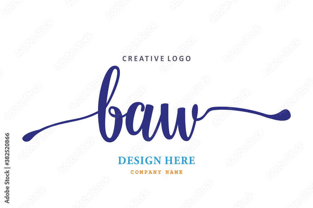The simple BAW arrangement logo is easy to understand and authoritative The simple BAW arrangement logo is easy to understand and authoritative