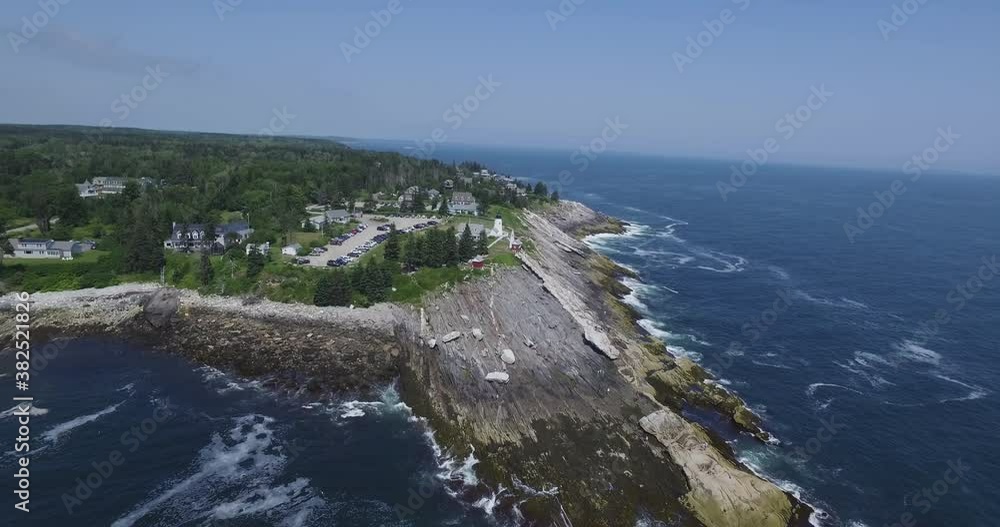 Aerial, Pemaquid Point Lighthouse in Maine Aerial, Pemaquid Point Lighthouse in Maine