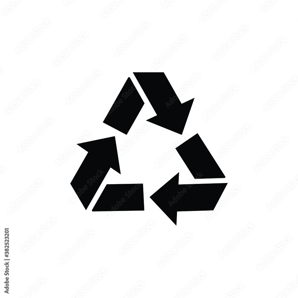 Recycle sign icon vector isolated on white, logo sign and symbol. Recycle sign icon vector isolated on white, logo sign and symbol.