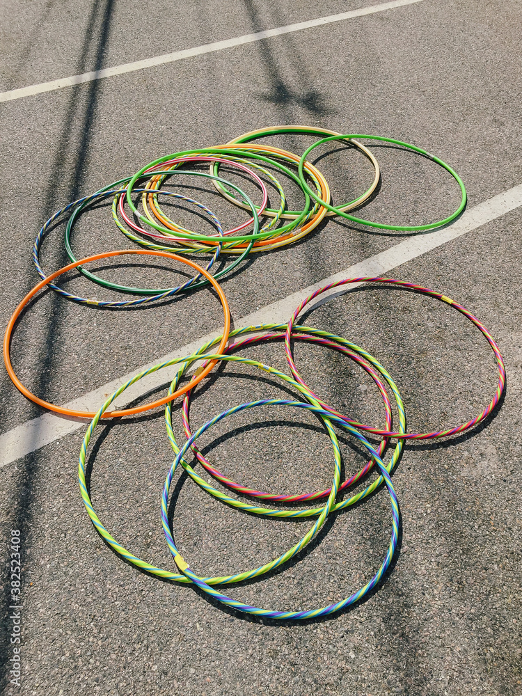 Multiple Rings set near DJ booth at Farmer's Market Fiesta Multiple Rings set near DJ booth at Farmer's Market Fiesta