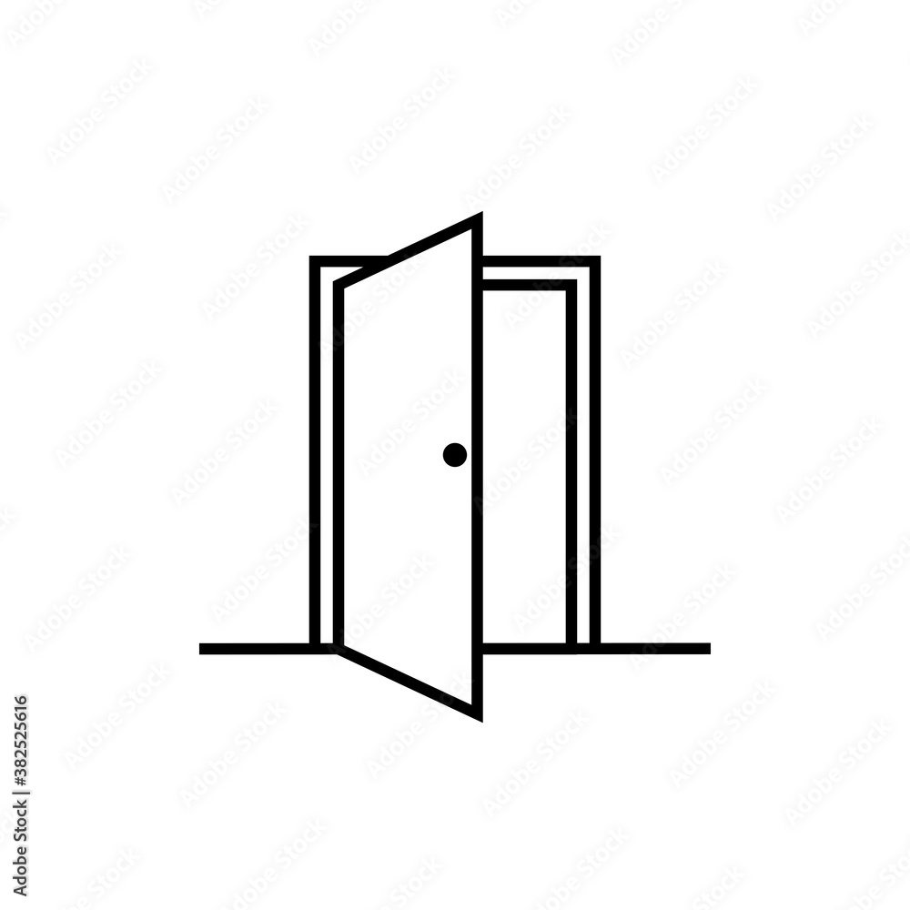 door flat icon vector illustration door flat icon vector illustration