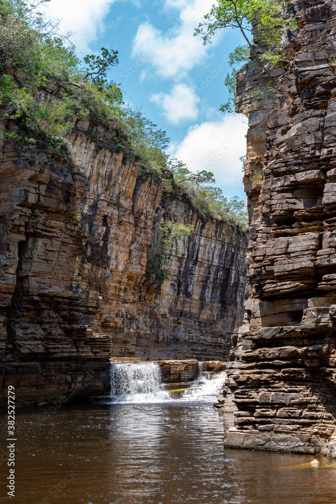 Boat ride at one of the most popular tourism places in Minas Gerais near the Canastra mountain range. City of Capitólio