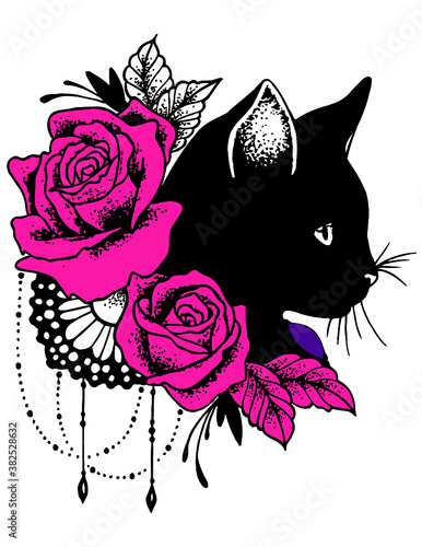 Gatos flores atrapasueño