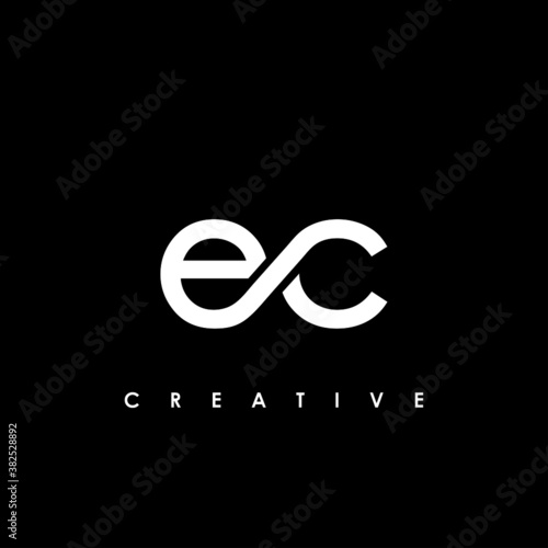 EC Letter Initial Logo Design Template Vector Illustration photo