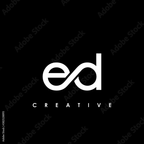 ED Letter Initial Logo Design Template Vector Illustration photo