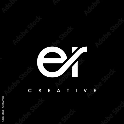 Canvas-taulu ER Letter Initial Logo Design Template Vector Illustration