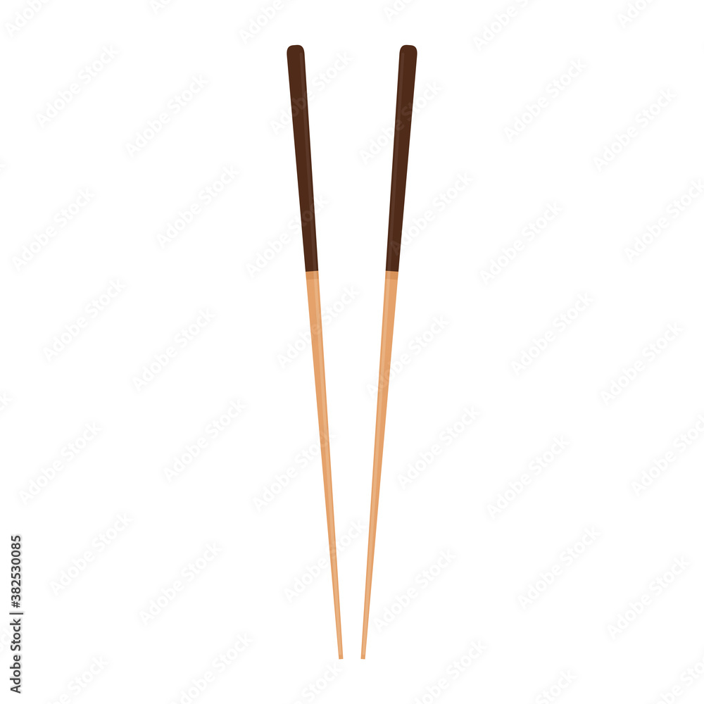 Chopsticks vector. Chopsticks on white background.