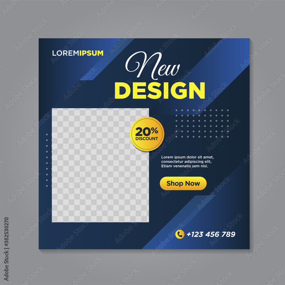 Obraz premium Furniture social media banner post design template