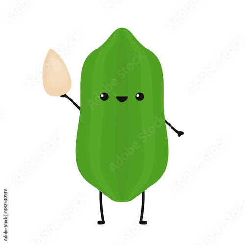 Sesame character design. Sesame vector. sesame on white background. Sesame  seed vector.