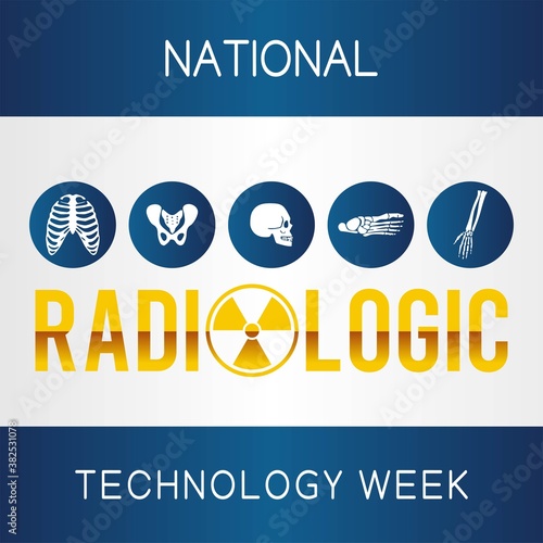 National Radiologic Technology Week Vector Illustration.  Suitable for greeting card, poster and banner.