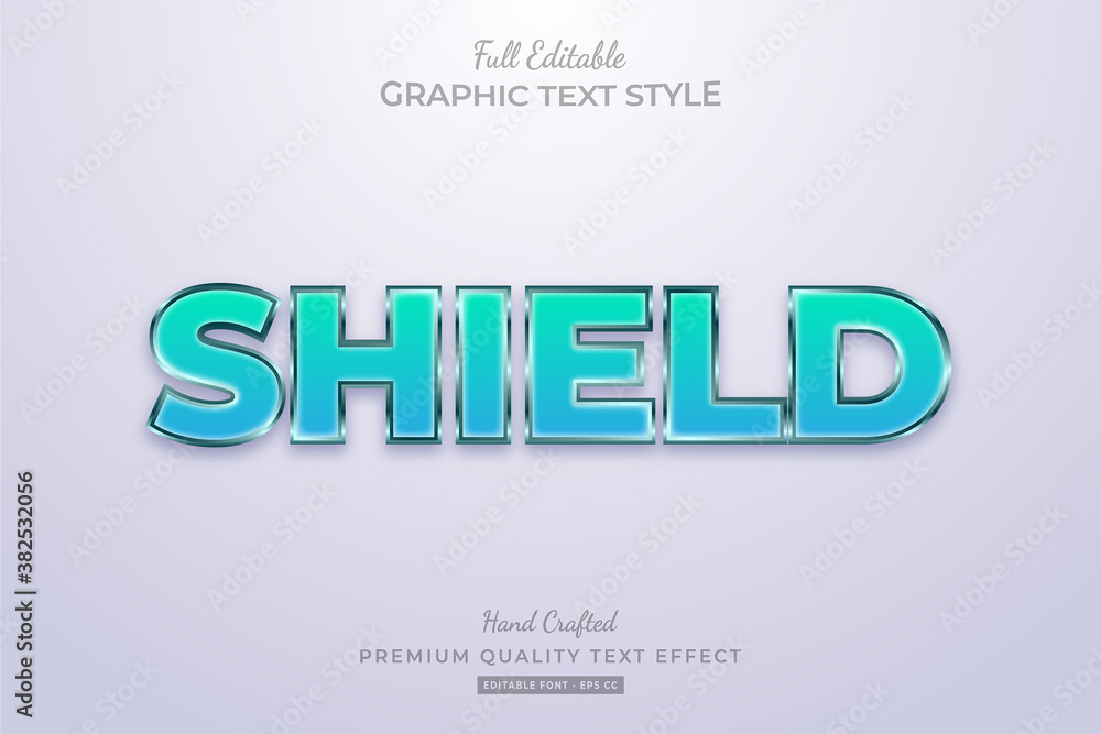 Shield Gradient Editable Text Style Effect Premium Shield Gradient Editable Text Style Effect Premium
