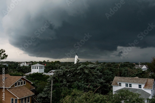 storm crossing over Ocracoke Island, North Carolina photo