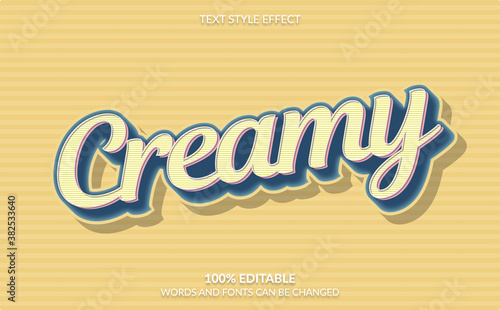 Editable Text Effect, Creamy Text Style