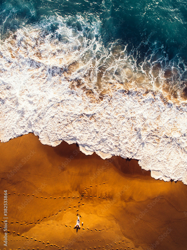 Aerial landscape of St. Juliao beach Aerial landscape of St. Juliao beach