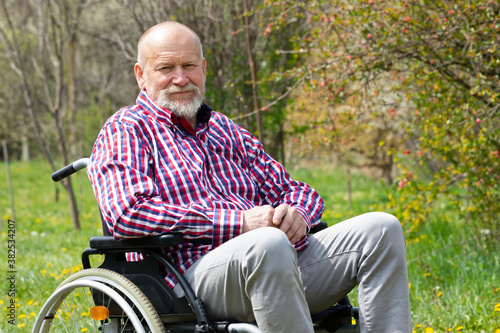  Disabled enderly man photo