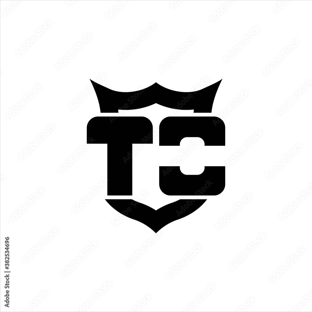 TO Logo monogram with shield around crown shape design template TO Logo monogram with shield around crown shape design template