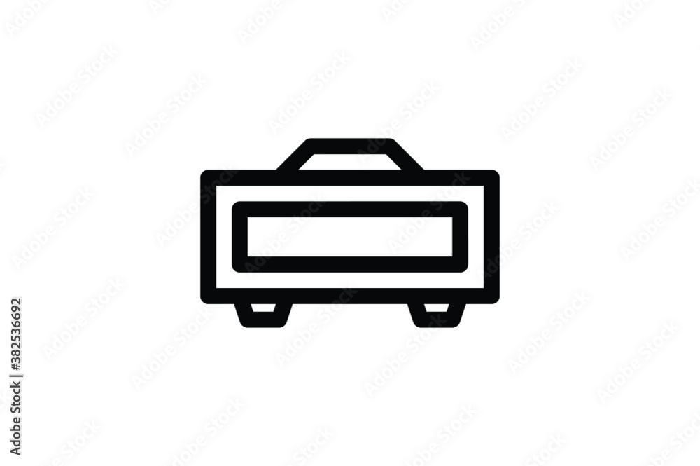 Electronic Outline Icon - Digital Clock Electronic Outline Icon - Digital Clock