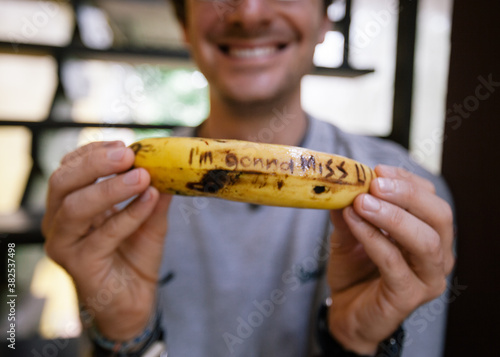 Message on banana 