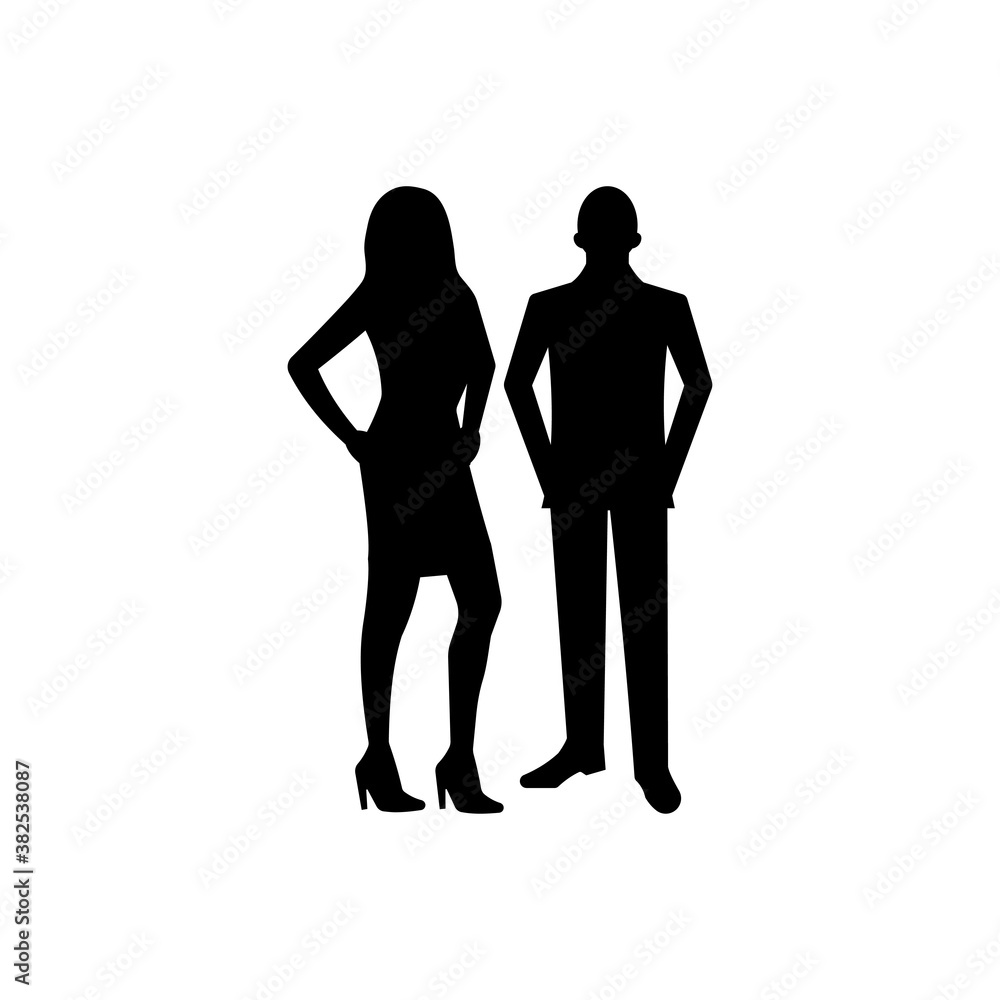 Couple fashionable icon (vector illustration) Couple fashionable icon (vector illustration)