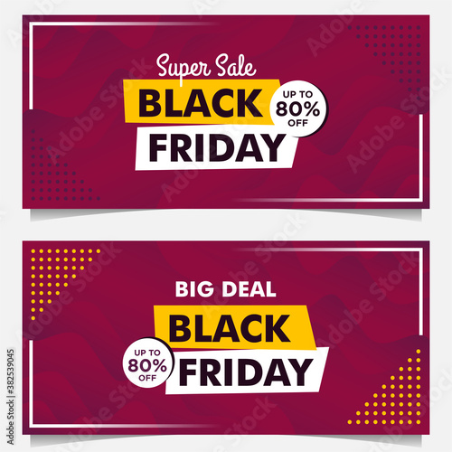 Wallpaper Mural Black Friday sale banner template with purple background gradient style Torontodigital.ca