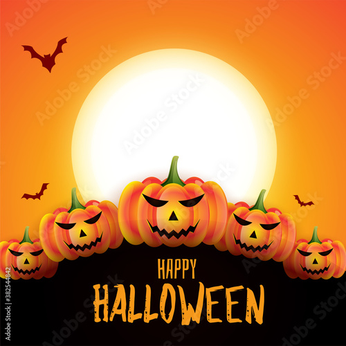 Happy halloween scary spooky card design background