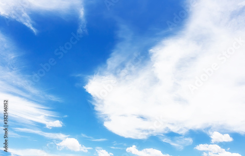 sky and clouds nature background, soft cloudy with wind on blue sky