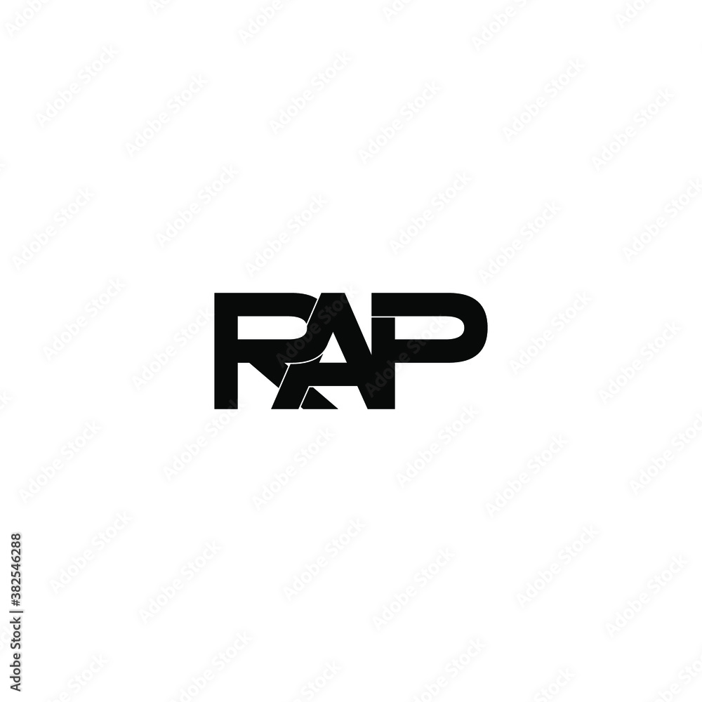 Obraz premium rap letter original monogram logo design