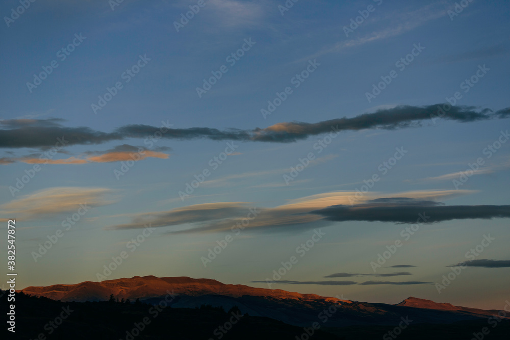 Clouds in Shadow and Light during Sunset Clouds in Shadow and Light during Sunset