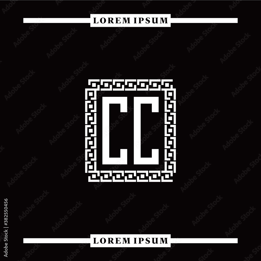 C C collection of initial logo designs with luxurious frame elements C C collection of initial logo designs with luxurious frame elements