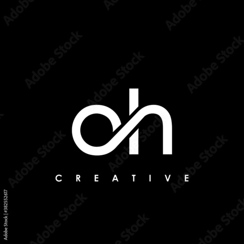 OH Letter Initial Logo Design Template Vector Illustration