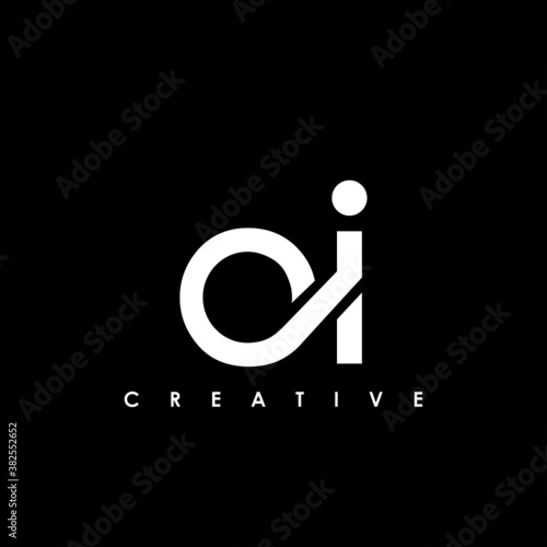 OI Letter Initial Logo Design Template Vector Illustration photo