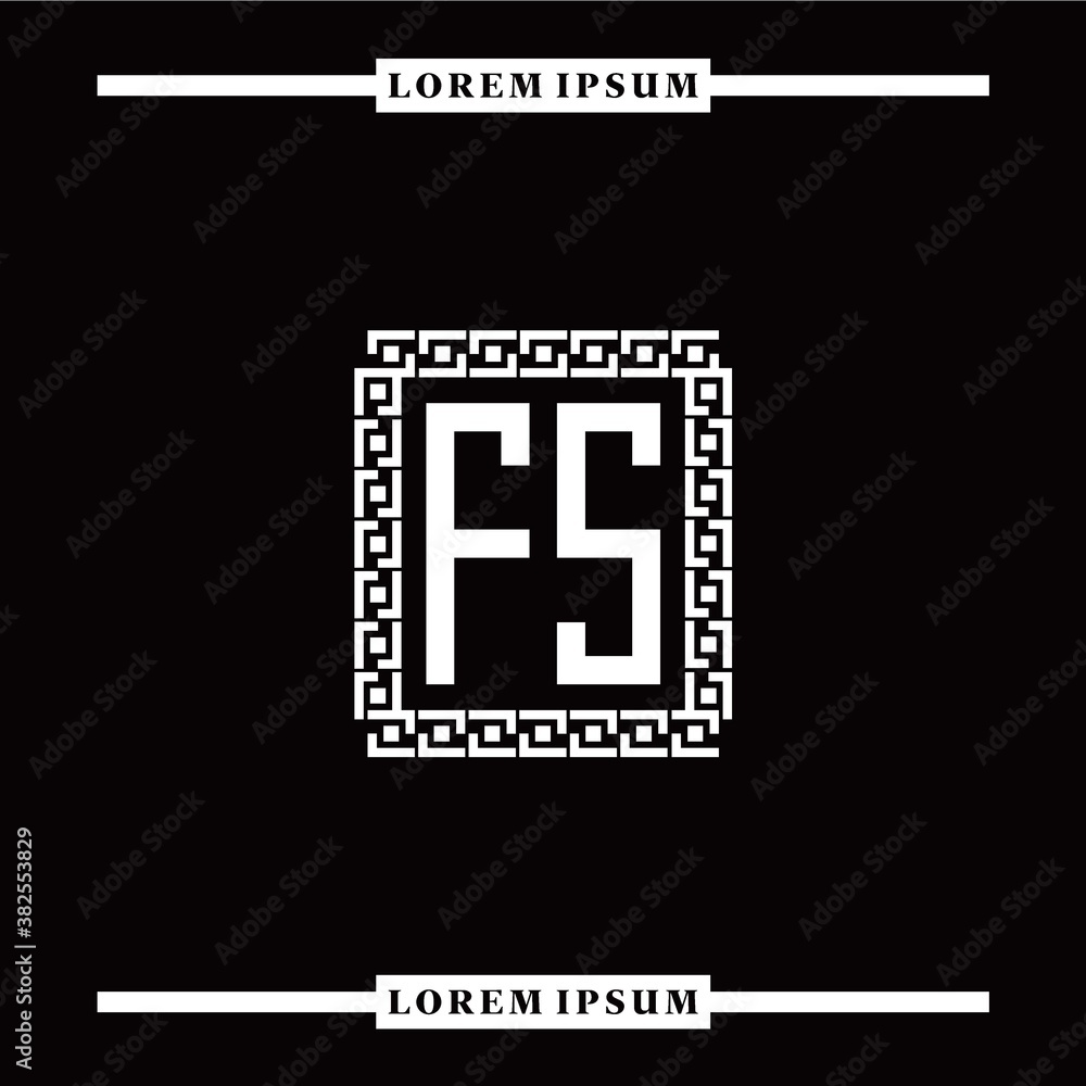 F S collection of initial logo designs with luxurious frame elements F S collection of initial logo designs with luxurious frame elements