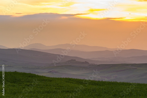 Wallpaper Mural View of a rolling landscape at sunset Torontodigital.ca