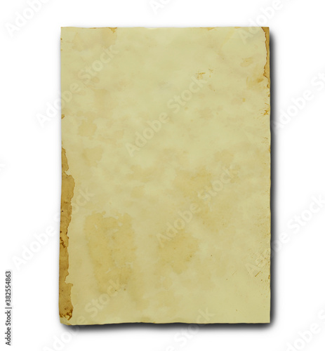  Old paper isolated on white background