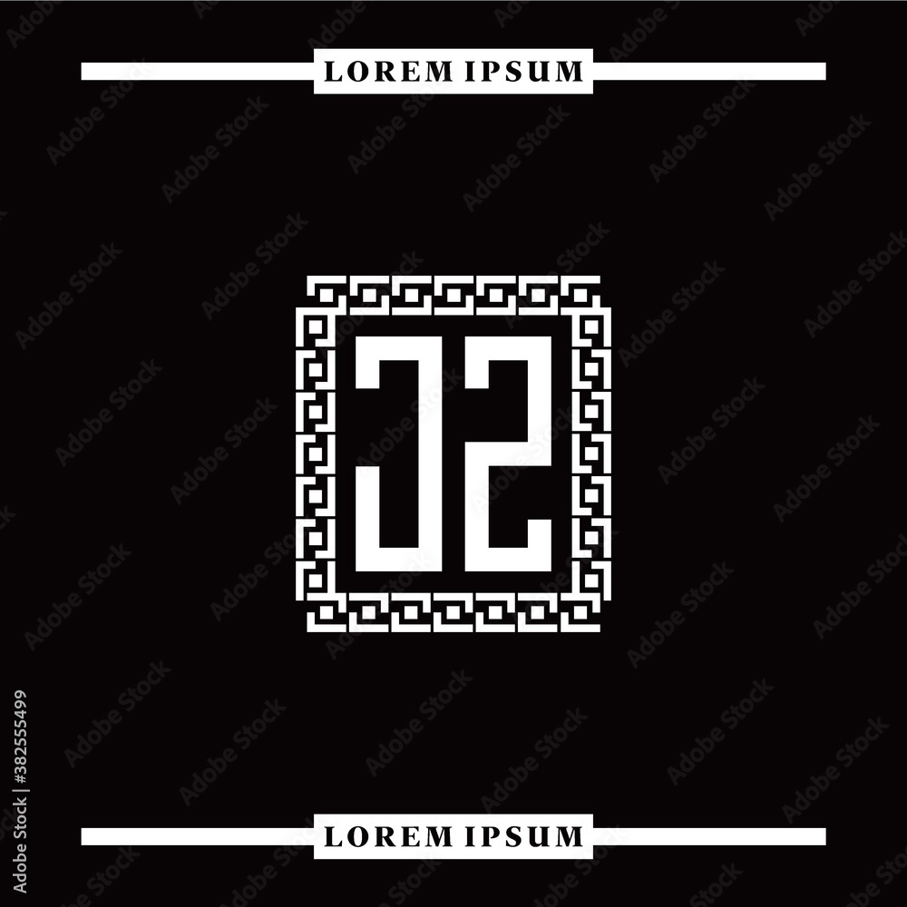 J Z collection of initial logo designs with luxurious frame elements J Z collection of initial logo designs with luxurious frame elements