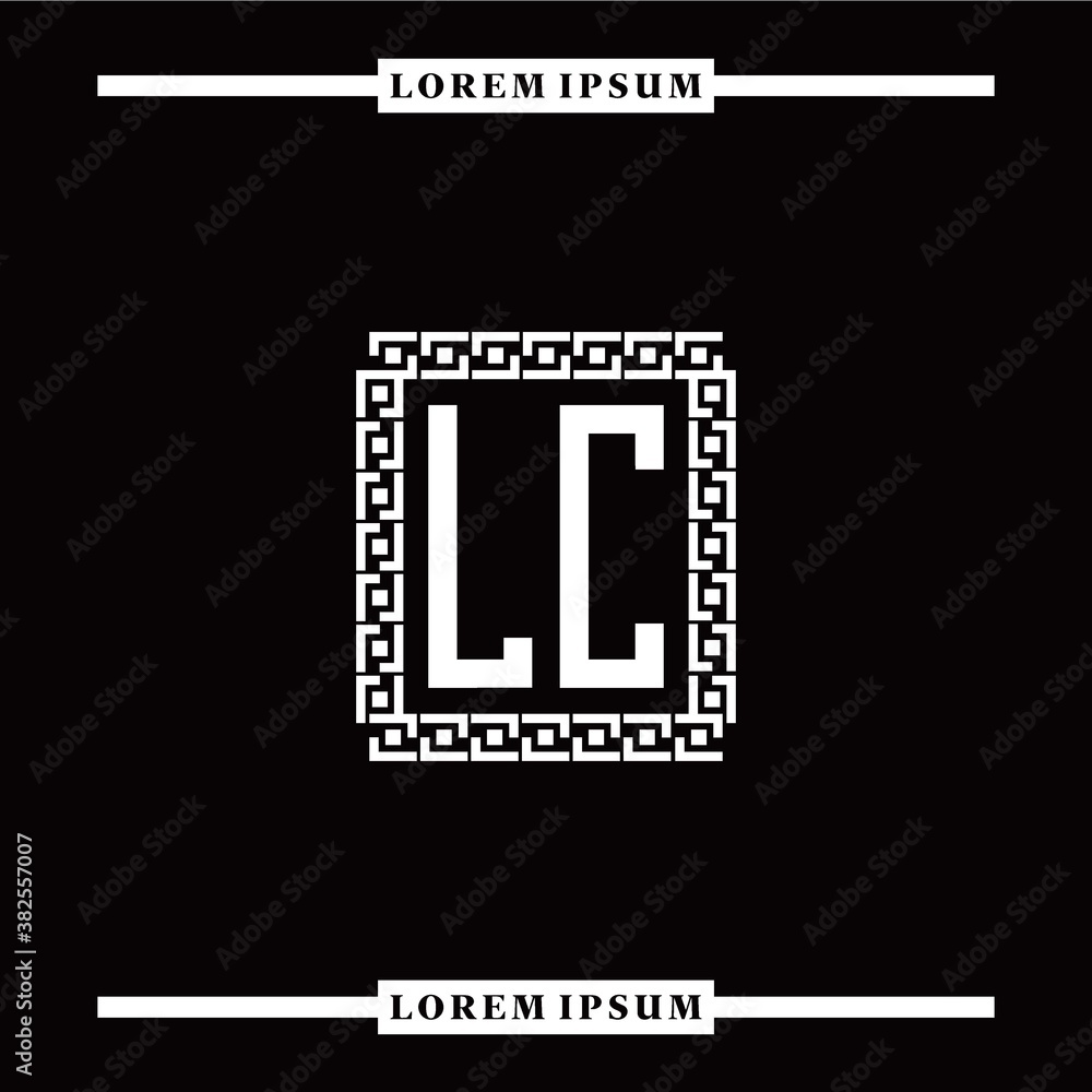 L C collection of initial logo designs with luxurious frame elements L C collection of initial logo designs with luxurious frame elements
